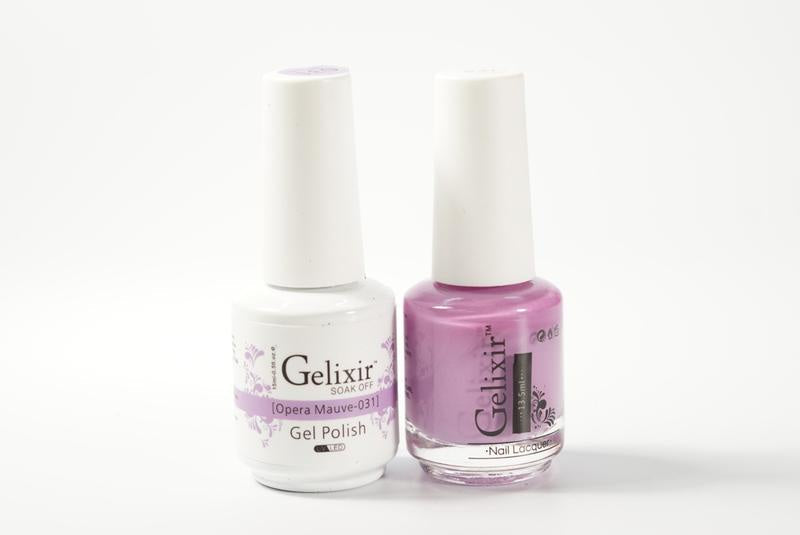 Gelixir Nail Polish Gel & Matching Lacquer Opera Mauve 1 PK #031