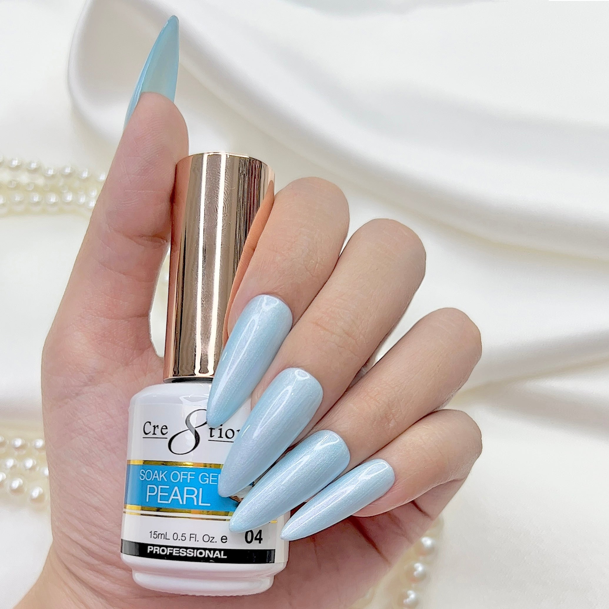 Cre8tion Pearl Gel 0.5oz - Full Set 18 colors w/ 1 Color Chart