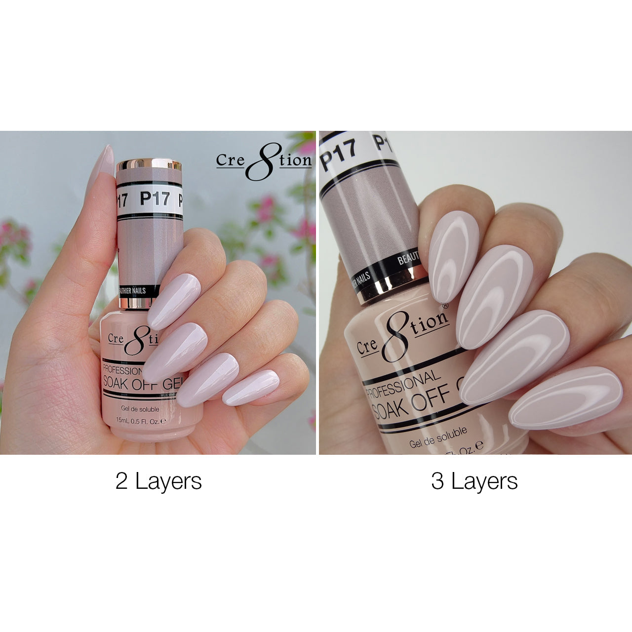 Cre8tion Gel - French Collection 0.5oz - P17  Pink
