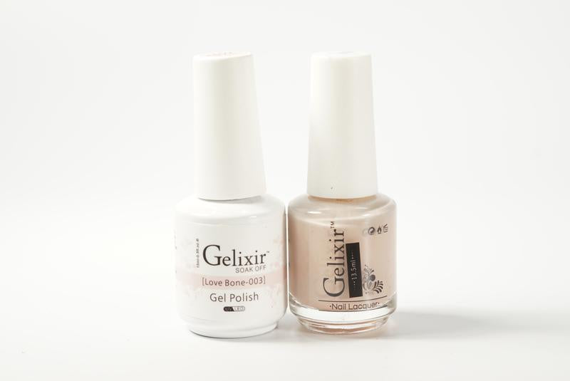 Gelixir Nail Polish Gel & Matching Lacquer Love Bone 1 PK #003