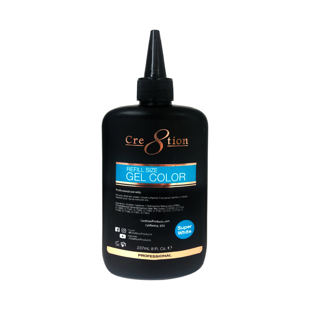 Cre8tion Soak Off Gel - Super White