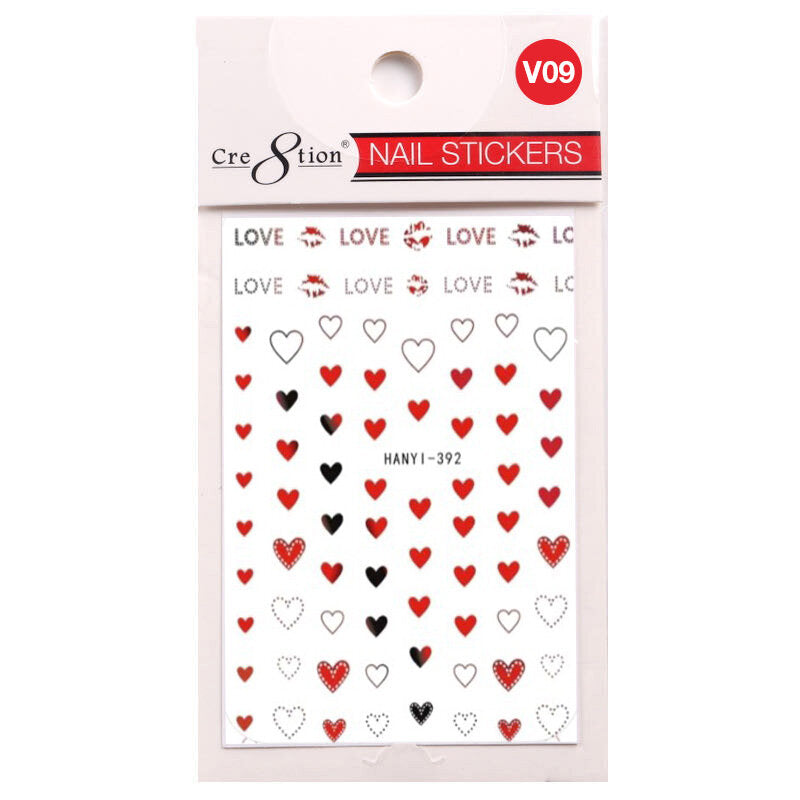 Cre8tion Nail Art Sticker Valentine (12 Styles)