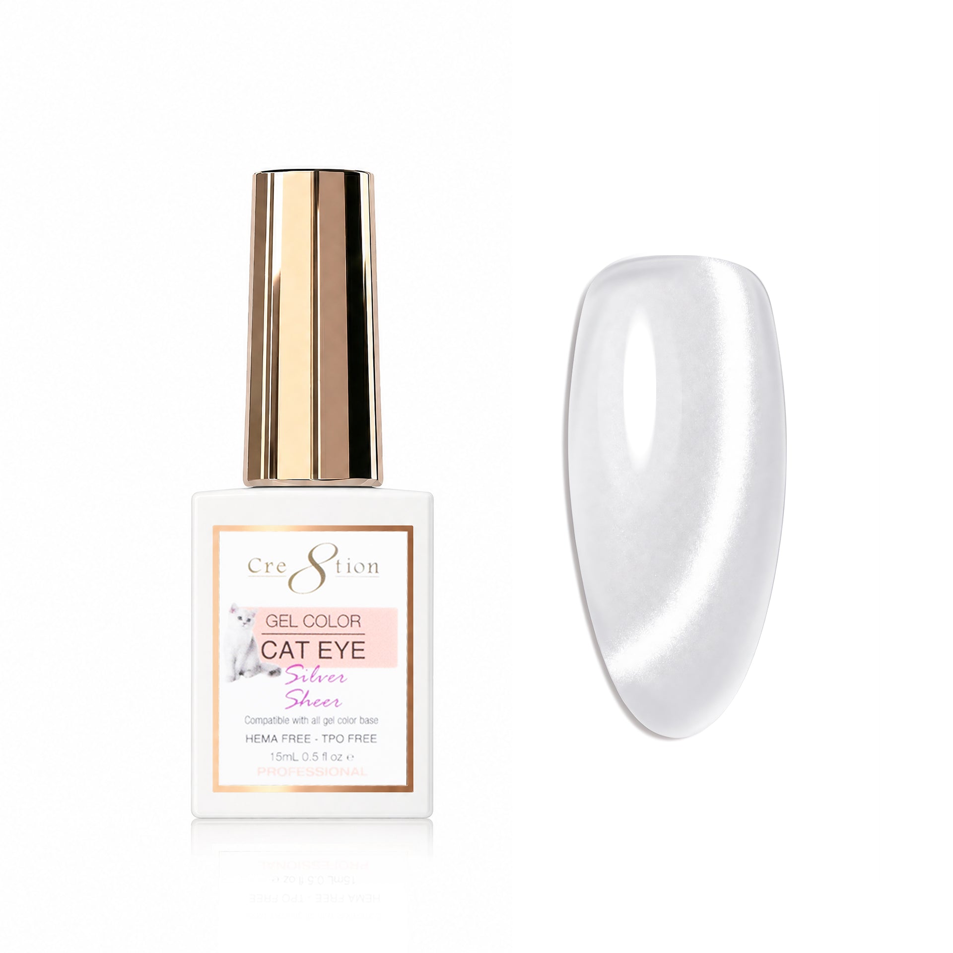 Cre8tion Cat Eye Sheer Silver 0.5oz