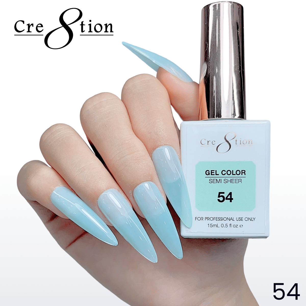 Cre8tion Hema Free Semi-Sheer Collection 0.5oz - Mint Sky Series