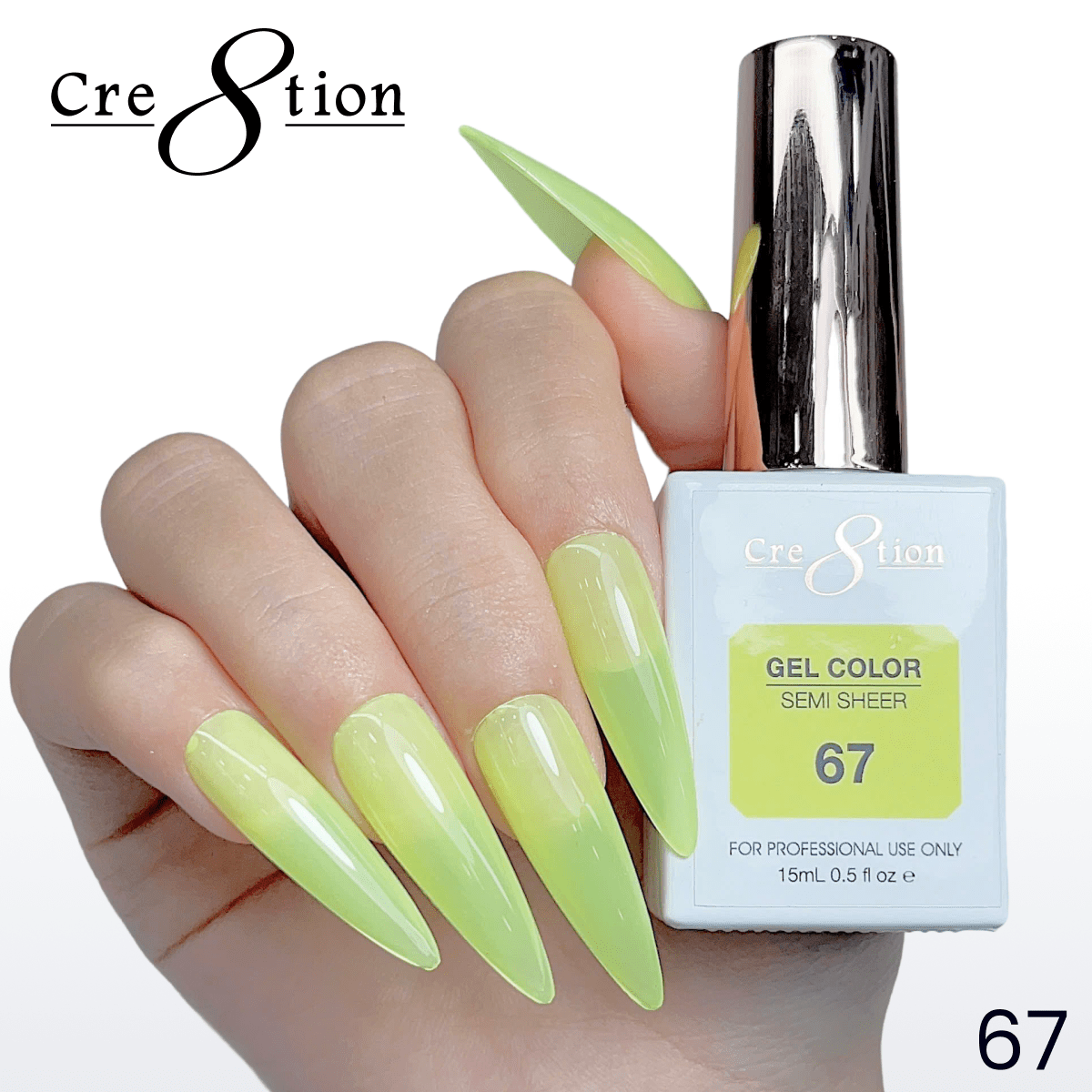 Cre8tion Hema Free Semi-Sheer Collection 0.5oz - Neon Series