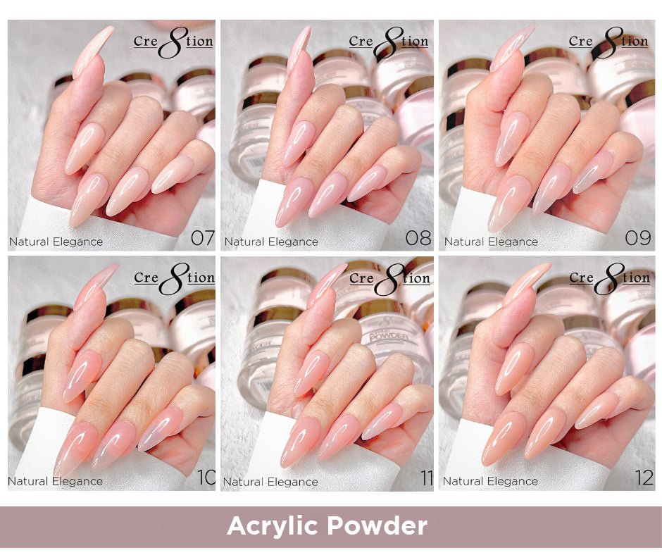 Cre8tion Natural Elegance Powder - Full Set 36 Colors w/ 1 Set Color Chart