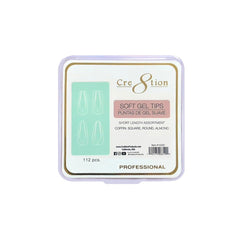 Cre8tion Short Length Assortment Shape Gel Tip Trial Box 112 pcs