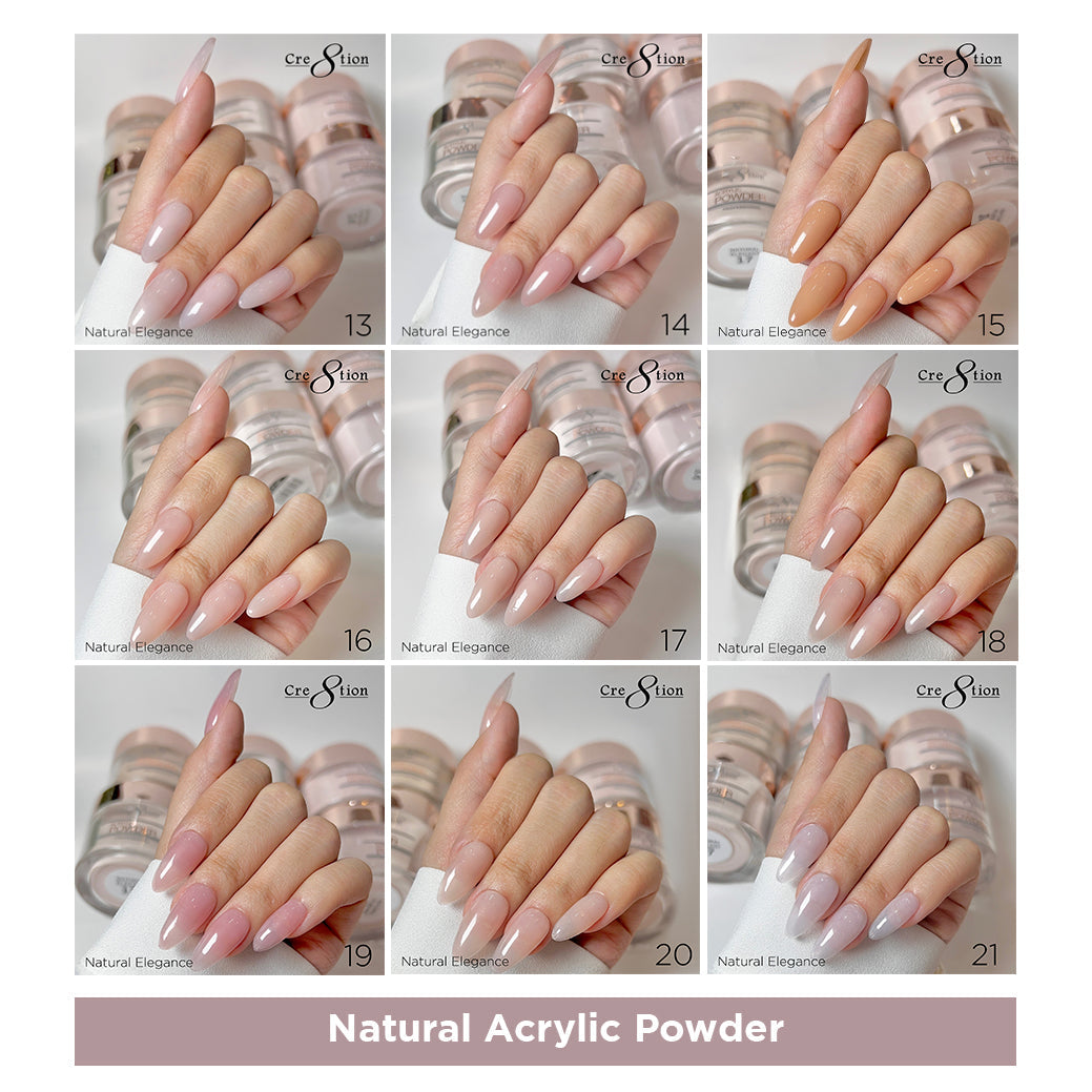 [Bonus Combo] Cre8tion Natural Elegance Powder 4oz - with 1 Free Clear Powder 1.7oz